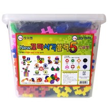 토이맨 뉴꼬마 사각블럭 5 고급형 404p, 6개, 혼합색상