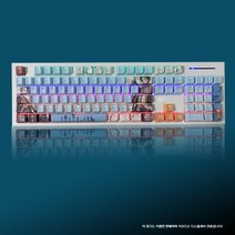 2D 애니메이션 PBT 반투명 키 캡, 멤브레인 키보드, 백라이트 기능, 원피스 - (108 키)