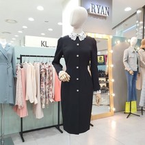 리안뉴욕 [갤러리아] [19S/S]스냅레이스진주버튼원피스RNCWOP050