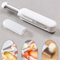 일자형 감자칼 파채칼 일체형 채썰기 JTH61006, 화이트, 1개