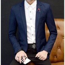 남자봄자켓 봄 새로운 남자 패션 단추 장식 블레 이저 코트 중국 스타일 슬림 맞는 스탠드 칼라 단색 정장 자 켓