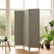 디모토 레트로 원목 3단 키큰 파티션 인테리어 접이식 가림막, 스카이그레이 3단, 스카이그레이