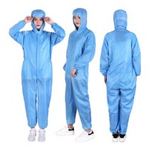 베가 방진복 후드 원피스 제전복 무진복 크린룸, 화이트, 3XL, 1개