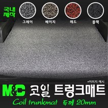 제네시스 G80(2017년형) 코일 트렁크매트[국내제작], 2륜차량ㅡ그레이