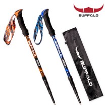 버팔로 4단 초경량 등산스틱 7075 2개1세트, 레드세트