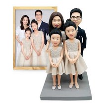 인물 사진 피규어 제작 커플 캐리커쳐 가족 주문제작, 개당가격 문의주세요-