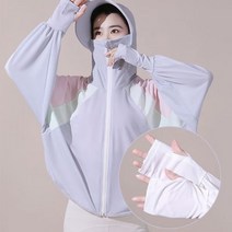 Yi Shangmei 태양 보호 의류 여성의 느슨한 새로운 여름 사이클링 UV 짧은 재킷 통기성 얇은 얼음 실크 긴 소매 [UPF50+] 블라우스 녹색 [색상 일치 성인 모델] 한