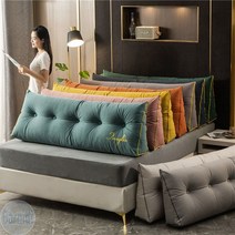 BARNIDI 대형 빅쿠션 삼각 등받이 돌 침대 허리 받침대 집순이 임산부 선물 베개 롱쿠션 소파 허리, S