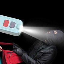 아웃도어 경보기 호신용 sos 라이트 비상용, 버튼은 순백색(방수형 손전등 스트로브 알람음)