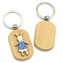 직사각 라운드 열쇠고리 반제품 5개 3cmx5cm D-02-045