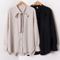 PE 샤진주커프스블라우스 B709H001 빅사이즈여성