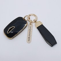 루젠 제네시스 차키케이스 GV80 GV70 GV60 G90 G80 G70 EQ900 자동차 스마트 TPU 키홀더 키링, 키케이스+큐빅링+번호판+가죽스트랩, 제네시스05, 모던블랙