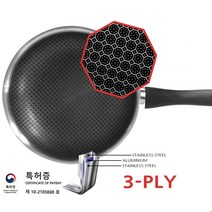 세렌체 통3중 스텐레스 인덕션 웍 28cm 궁중팬 금속 조리도구 및 모든 전열기구 사용가능, 상세 설명 참조, 1개
