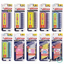 덴탈프로 치간칫솔 I자형(15개입) / L자형 (10개입) 12종 (0 1 2 3 4 5호), I자형 (15개입), 6호, 15개