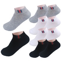 남성용/여성용/주니어 기본 삼선 발목 스니커즈 양말 10족세트