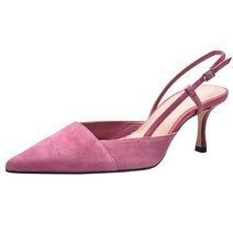 핫핑크구두 봄신발여성구두7 여성구두힐 여성 2022 신발 scarpin 블랙 패션 slingback 스웨이드 펌프 얇은 하이힐 뾰족한 발가락 슬립 온 인치 핑크 스틸레토