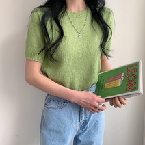 포디룩 (8color) 포근느낌 헤어리 반팔니트