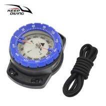 프리다이빙컴퓨터 다이버컴퓨터 다이버시계 강한 자기 50M 방수 스쿠버 다이빙 나침반 탄성 로프 수중 방향 장비 액세서리, Blue