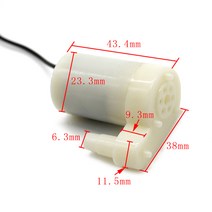Micro Submersible Pump DC 3V-5V Silent Motor Water Small 80-100L/H Fountain Vertical Horizontal 4.5V, 01 Vertical pump