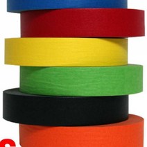 칼라 종이 마스킹테이프 24MM X 40M 6색 택1 3M 주황색 테이프 종이테이프, 색상, 3M 그린색