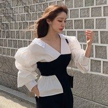 떳다그녀 세리스 니트콤비 블라우스