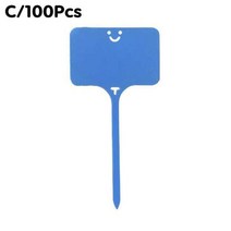 도로명주소판 건물주소 명패 100pcs 식물 태그 t 유형 식물 마커 다채로운 방수 레이블 식물 냄비에 대한 보육 정원 레이블 야채 모종 tra d5l6, 100pcs 블루