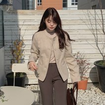 여성 겨울 너미드 절개 버튼 자켓 재킷 점퍼 아우터