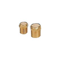 PneumaticPlus BV 28 소결 브론즈 브리더 벤트 황동 바디 0.6cm1/4인치 NPT 10개