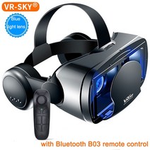 VR 체험 스마트 안경 VRG 프로 3D 가상 현실 풀 스크린 비주얼 광각 상자 57 인치 스마트폰 안경용, 2.Bluray B03 Remote