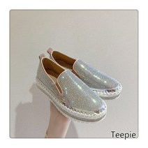 티피단화 여성 플랫 봄 시즌 큐빅 슬립온 키높이 여성 송편화