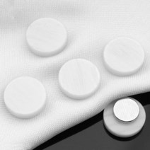 1P 블라우스 자석 여밈 옷핀 스냅 단추 매너 브로치 포인트 오픈방지 동글흰색