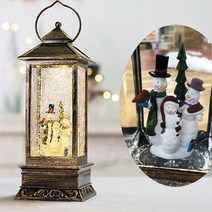 LED 크리스마스 멜로디 박스 스노우볼 인테리어 데코용품 산타 박스 빈티지 스노우볼, 산타 클로스