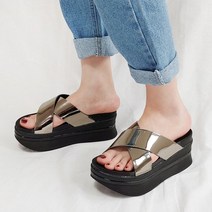 [KT알파쇼핑][아나이스] 더엑스 여성 통굽 키높이 슬리퍼 7cm