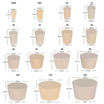 배관자제 스토퍼 000 #-13 # 화이트 솔리드 고무 스토퍼 푸시 인 씰링 플러그 실험실 파이프 탱크 병 테이, 23 20    1pcs