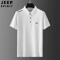 지프 스피릿 남성 여름 반팔 비즈니스 터틀넥 티셔츠