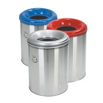 홉바형 스텐휴지통, 뚜껑빨강(550*740)