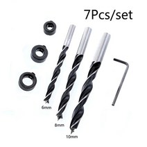 수직 드릴링 가이드 목공 센터링 포켓 구멍 나사 지그 15도 dowel 드릴 가구 키트, 7개