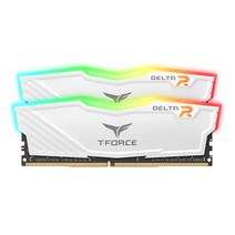 TeamGroup T-Force DDR4-3600 CL18 Delta RGB 화이트 패키지 서린 (32GB(16Gx2)), 3600 CL18 Delta RGB