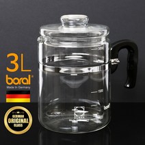 유리주전자 독일생산 Boral 내열유리 주전자 약탕기 3리터, 3.0L