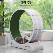 Yeriga 고양이 캣휠 롤러 저소음 반려동물 장난감 간편 설치, 그레이
