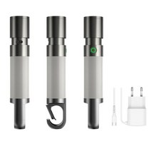 담스플러스 LED 다용도 캠핑 충전식 야외 줌 서치 라이트 캠핑 랜턴 손전등 후레쉬 D2023 충전아답타 포함, 1세트