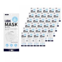 UBK 황사 마스크 대형 KF80, 10개입, 5개, 화이트