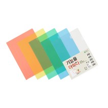 문화 투명클리어홀더 L홀더 A4 10개입/팩 F492-7, 청색