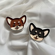 다다룸 치와와 강아지석고방향제 애견 차량용 자석용 선물 퇴사 기업 돌 답례품 반려견, 차량용 롱클립, 블랙체리
