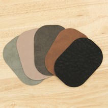 부자재 - 기타 팔꿈치 무릎 패치 - 인조가죽 와펜 5color Z0117, 카키그레이