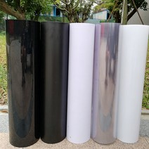고투명 무광 유광 블랙 앤 화이트 얇은 아크릴판 하드 플라스틱 절연 PVC 판재 방염가공, 투명 두께0.4mm (61x100cm)