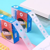 펀칭 종이 구멍 보호 테이프 펀칭기 홀 테두리 방지 찢어짐, 투명