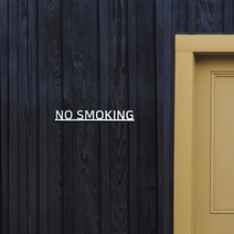 NO SMOKING 금연문구 안내문 흡연금지 표지판 표시 스티커, 흰색