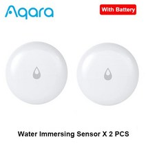 누수탐지기 아파트누수 Aqara오리지널 IP67 침수 센서 Mi Home 원격 경보 보안 홍수 누수 감지기, 브라질+2pc water sensor