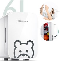 MeiLing 집 차량 사무실 공용 소형 냉장고 화장품 기숙사 원룸 캠핑, 10L 골드 터치